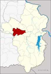 Bản đồ Ubon Ratchathani, Thái Lan với Mueang Ubon Ratchathani