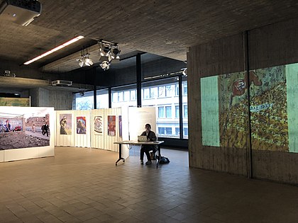 Festival Réclusion / Création du 1 au 16 mars 2018 l'exposition Réclusion / Création au rectorat de l'Université de Genève le 5 mars 2018. Exposition des œuvres de Charlotte Salomon et Shamsia Hassani