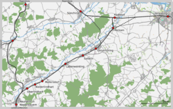 A Neufahrn–Radldorf-vasútvonal útvonala