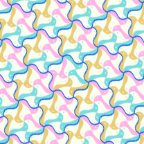 Birds on identical tiles edge-to-edge like puzzle pieces Non-periodic tiling.svg