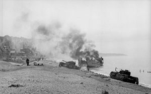 British Landing Craft on Beach at Dieppe.jpg