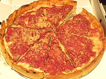 Panganan jero pizza saka Lou Malnati's
