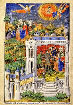 Clovis recevant la fleur de lys - XVe siècle
