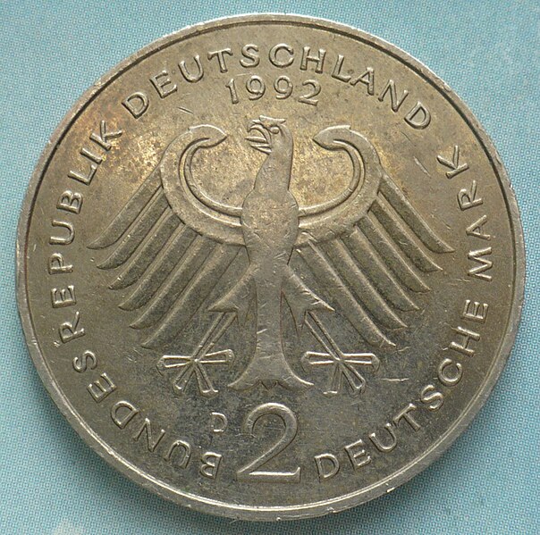Файл:Deutschland 2 Mark 1992 2.JPG