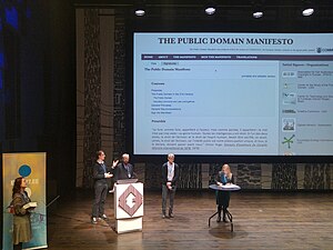 Opening, signing of The Public Domain Manifesto