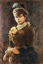 Retrato de señora año 1889 99 x 69 cm