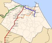 Mapa do sistema que será o Metrofor.