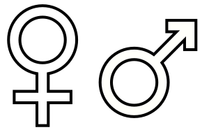 Female symbol. Created by Gustavb.