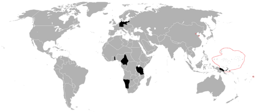 German colonies in addition to protectorates in 1914