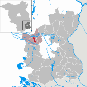 Poziția Guhrow pe harta districtului Spree-Neiße