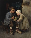 En pojke matar sin lillasyster (1881)