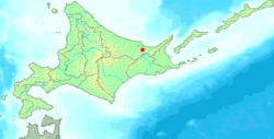 Location of Higashimokoto in Hokkaido (Okhotsk Subprefecture)