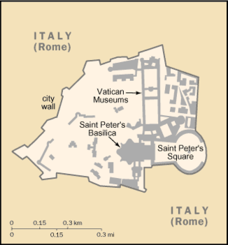 map of Holy See (Vatican City)