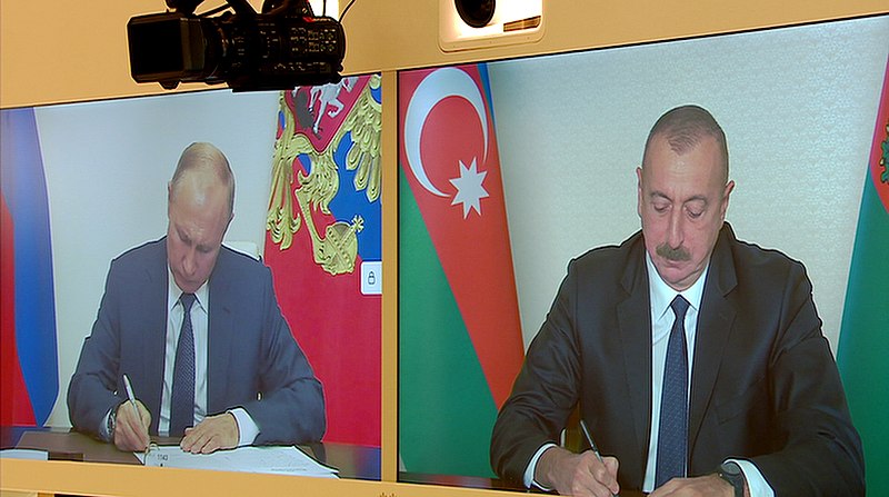 Dosya:Ilham Aliyev, Russian President Vladimir Putin met in a videoconference format 3.jpg