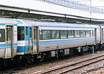 中間車代用のキハ185-8（1990年 岡山駅）