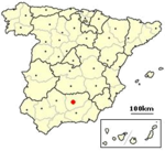 Situación de Jaén en España.