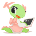 Katie, the mascot of KDE Women's Project.