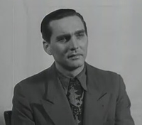 Leo Volk i samband med WVHA-rättegången år 1947.
