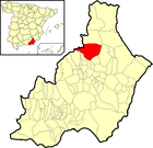 Расположение муниципалитета Ория на карте провинции