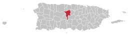 Locatie van Ciales in Puerto Rico