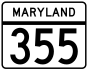 Maryland Route 355 marker
