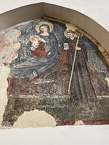 Photo of fresco Madonna with Child at Salerno Cathedral