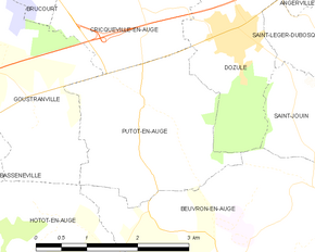 Poziția localității Putot-en-Auge