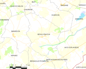 Poziția localității Neuilly-en-Dun