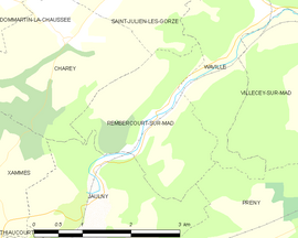 Mapa obce Rembercourt-sur-Mad