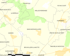Mapa obce Sains-Morainvillers