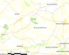 Mapa obce Bouillé-Saint-Paul