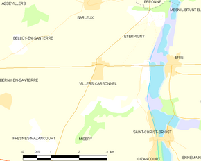 Poziția localității Villers-Carbonnel