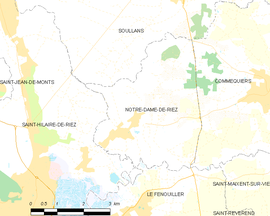 Mapa obce Notre-Dame-de-Riez
