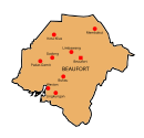Map of Beaufort District, Sabah 沙巴州保佛县地图