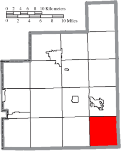 Location of Parkman Township in Geauga County
