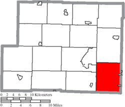 Location of Short Creek Township in Harrison County