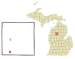 Location of McBain, Michigan