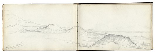 10. April 1876. Blick von den Monti Rossi über Nicolosi
