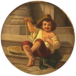 (Julius?) Moser (* 1808): Spaghetti essender J...