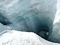 Gletsjermolen op de Brunegggletsjer in de Walliser Alpen, Zwitserland