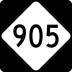 North Carolina Highway 905 marker