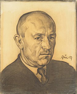 Nikolai Triikin piirros Tammsaaresta vuodelta 1927