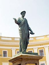 Ivan Martos's statue of the Duc de Richelieu in Odesa Odessa vlasenko.jpg