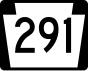 PA Route 291 marker