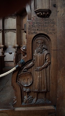 Пфалцграф Фридрих фон Тюбинген в манастир Блаубойрен