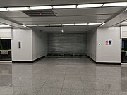 5号线站台处预留换乘接口 (2022年5月)