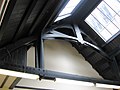 Roof truss at entrance end of hall