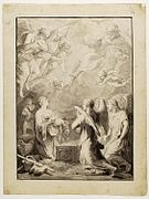La Vierge présente l'Enfant à Dieu et aux anges, 1650, musée des Beaux-Arts de Lyon