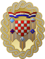 Flechtwerk im Emblem des Präsidenten als Oberbefehlshaber der Streitkräfte der Republik Kroatien