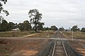 Shepparton line passing through Tabilk. This is the site of the former railway station.
